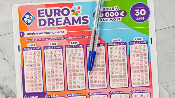 Rente de 2 000 €/mois remportée à l'EuroDreams du 29 avril 2024