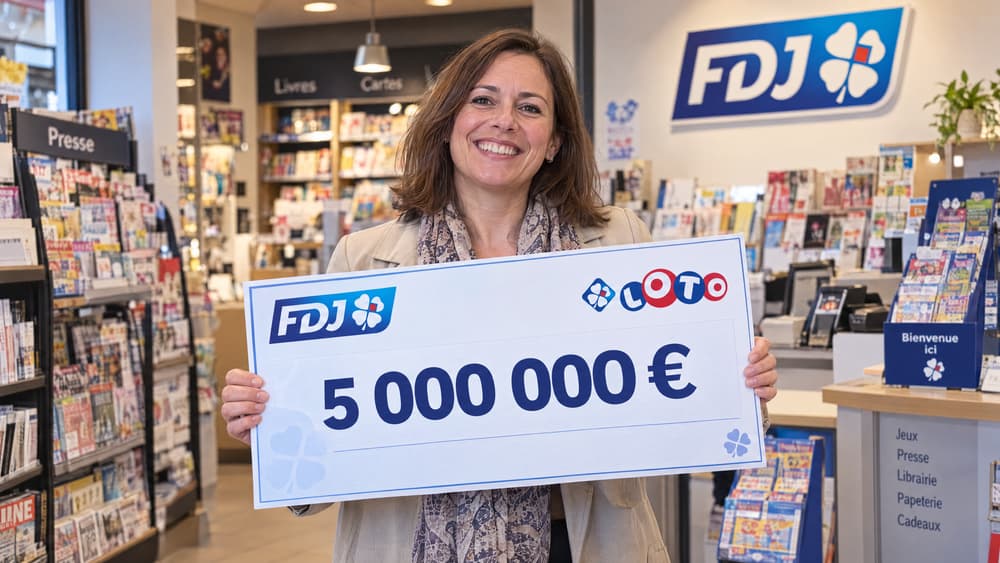 Loto : un joueur remporte seul le jackpot de 5 millions d'euros